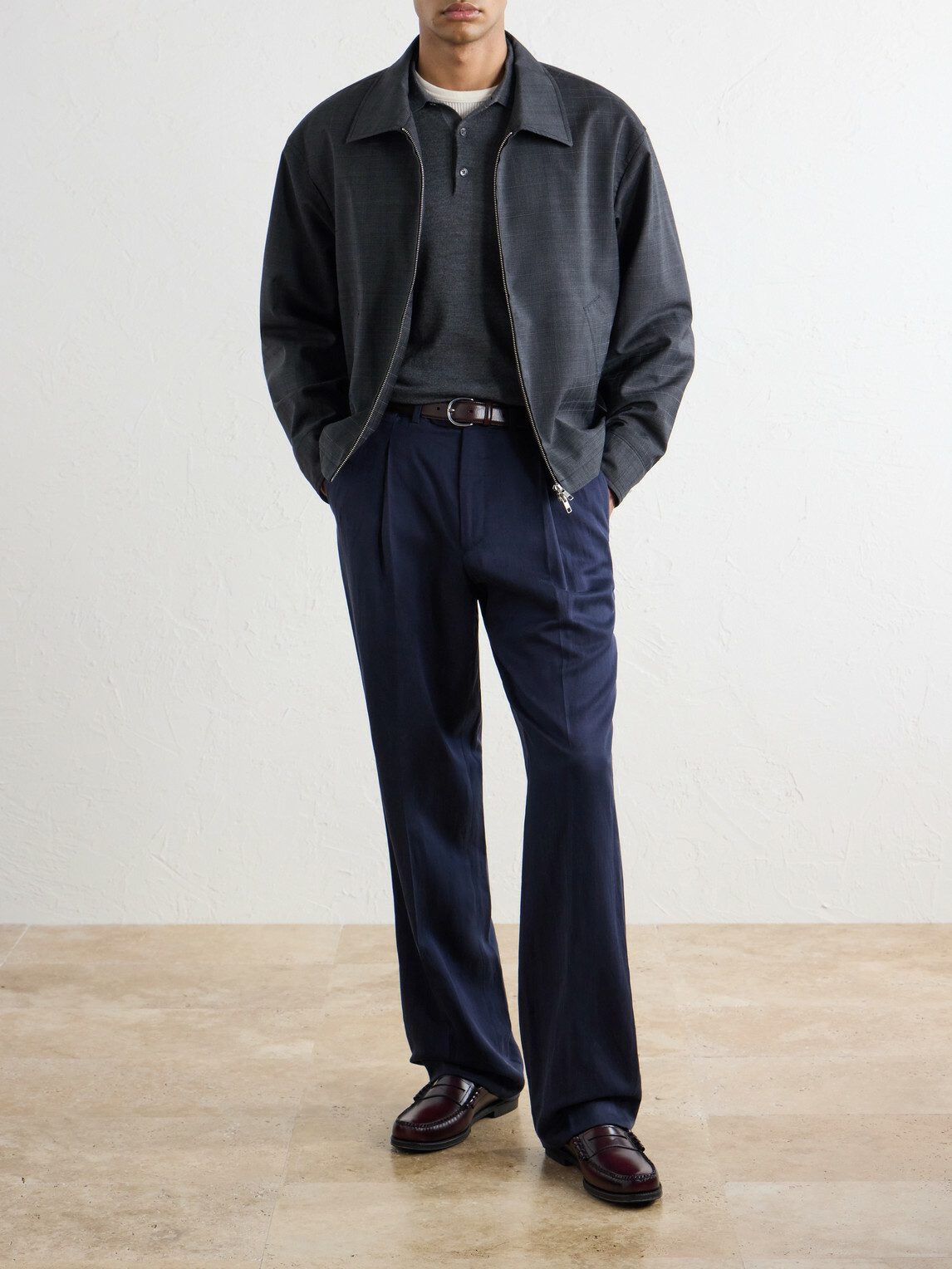 Altea - Wool, Silk and Cashmere-Blend Polo Sweater - Gray
