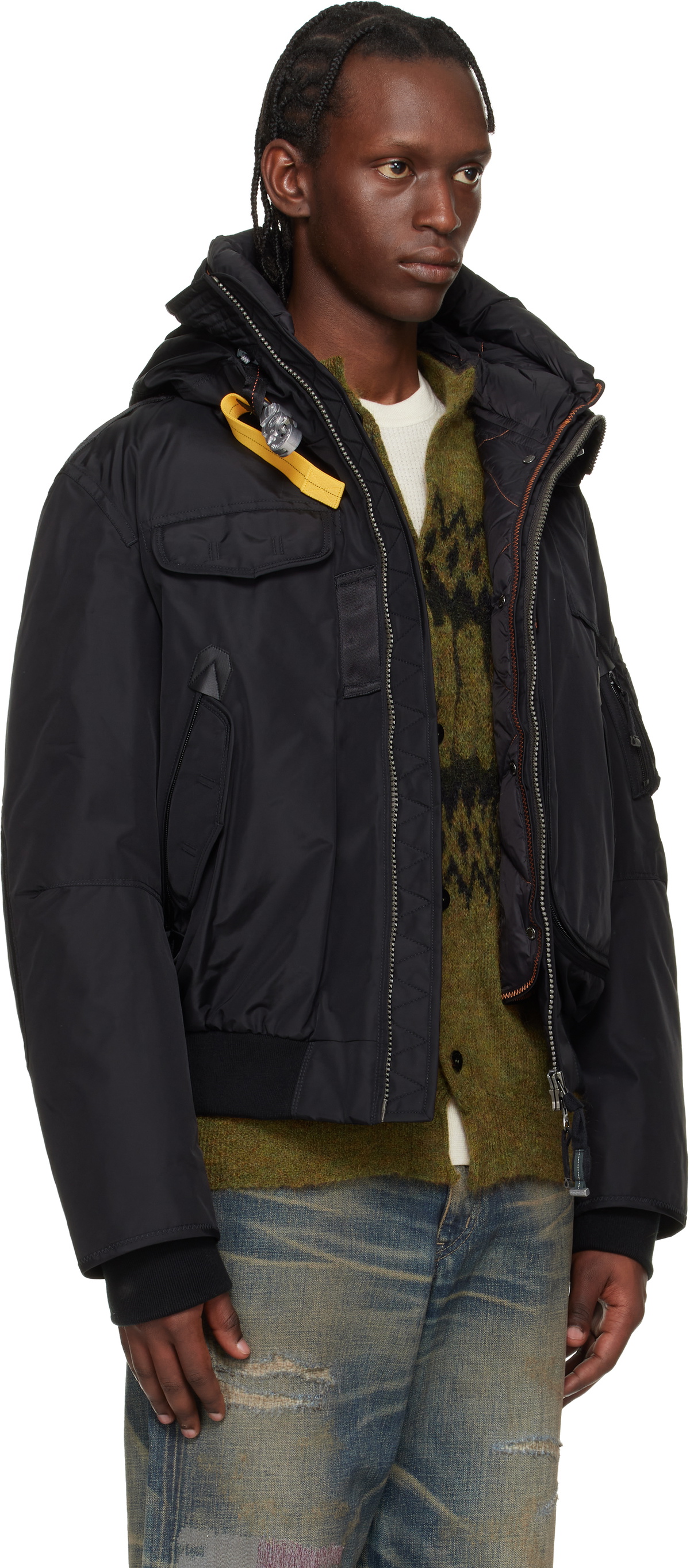 Parajumpers Black Gobi Hooded Down Jacket
