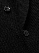 TOM FORD - Ribbed Wool and Cashmere-Blend Cardigan - Black