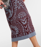 Etro Wool jacquard midi skirt