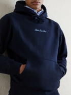 Aimé Leon Dore - Logo-Embroidered Cotton-Jersey Hoodie - Blue
