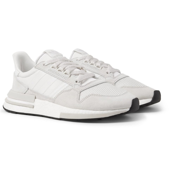 Photo: adidas Originals - ZX 500 RM Suede, Mesh and Leather Sneakers - Men - White