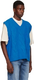 We11done Blue V-Neck Vest