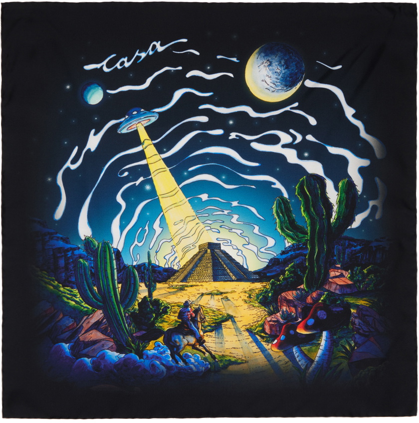 Casablanca Black 'Cowboy De L'espace' Medium Scarf