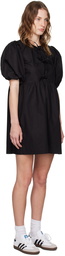 GANNI Black Tie String Minidress