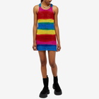 AGR Women's Racer Back Mini Dress in Red Yellow