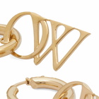 Off-White Women's Hoop Earrings in Gold