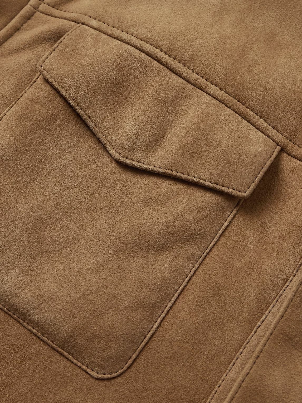 The Row - Bento Panelled Shearling Shirt Jacket - Neutrals