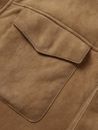The Row - Bento Panelled Shearling Shirt Jacket - Neutrals