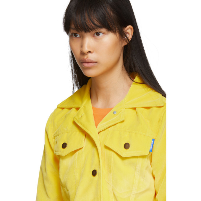 Anton Belinskiy SSENSE Exclusive Yellow Velvet Jacket