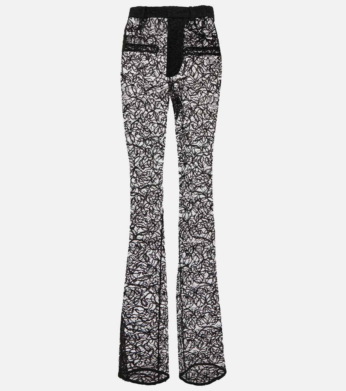 Saint Laurent - High-rise flared lace pants Saint Laurent