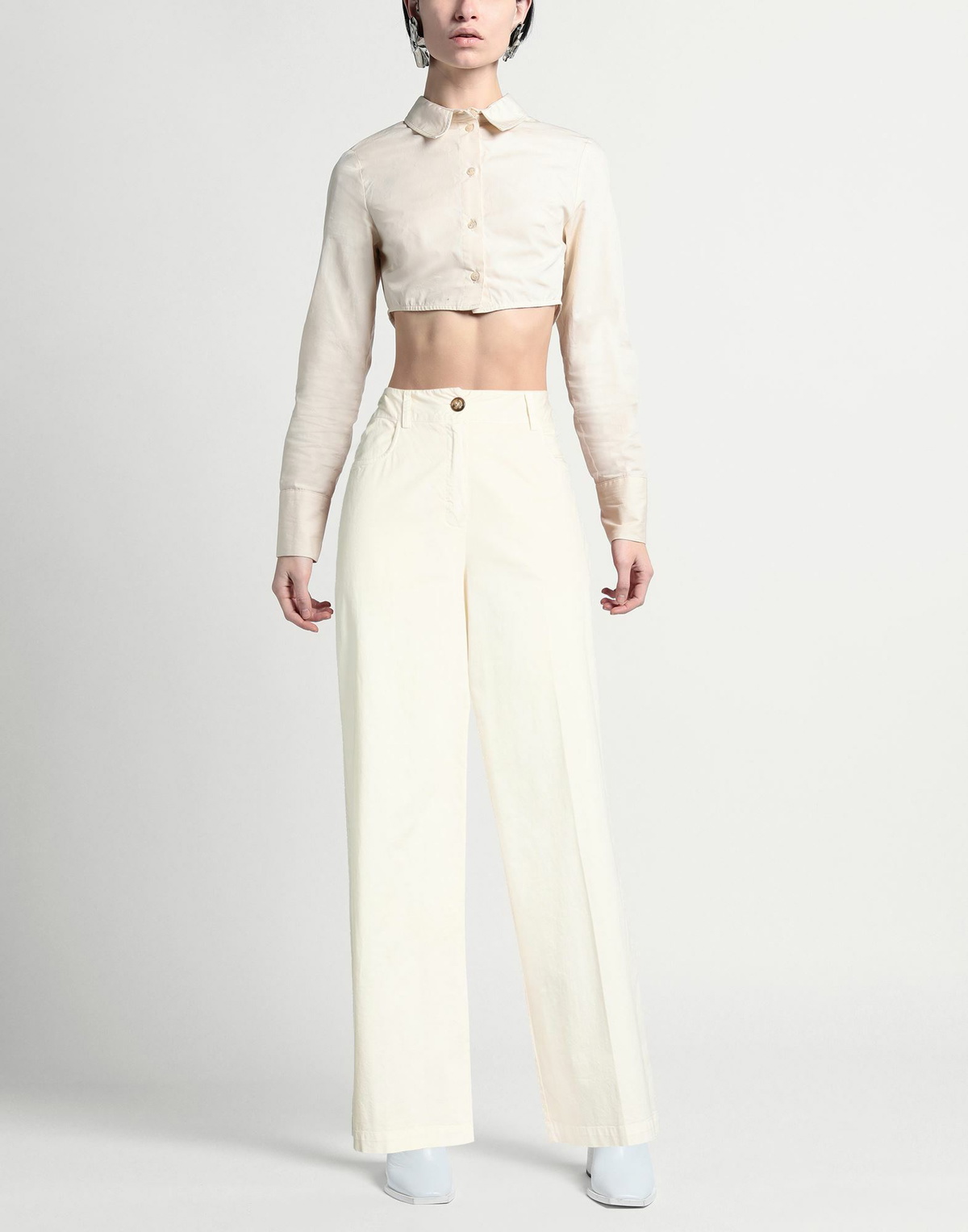 Alessia Santi Womens Pants in Off white
