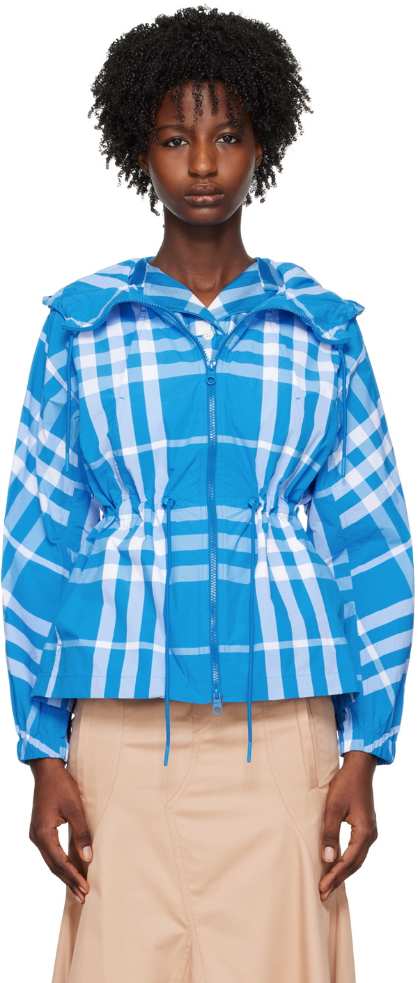 Burberry Blue Check Jacket Burberry