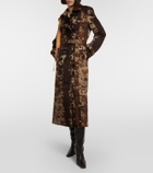 Acne Studios Cow-print cotton trench coat