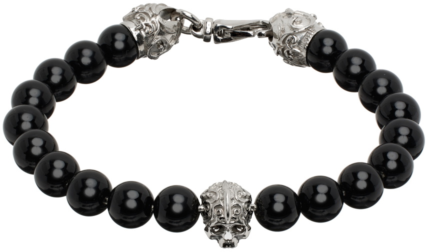 White Skull Bead Bracelet