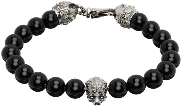 Photo: Emanuele Bicocchi Black Beads Skull Bracelet