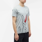 Comme des Garçons SHIRT Men's x Lacoste Oversized Croc T-Shirt in Top Grey