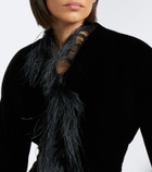 The Row Eunice feather-trimmed down jacket