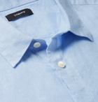 Theory - Irving Linen Shirt - Light blue