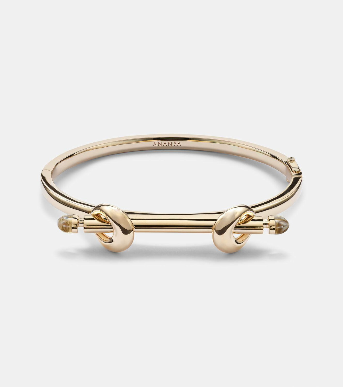 Ananya Chakra 18kt gold bracelet with diamonds and quartz