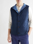 Peter Millar - Journeyman Reversible Linen and Shell Vest - Blue