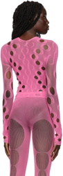 Rui Pink Mesh Crewneck