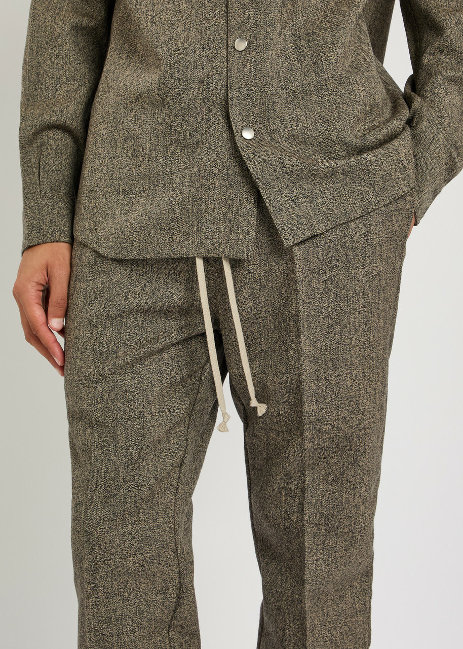 Rick Owens Slim-leg Wool Sweatpants Black