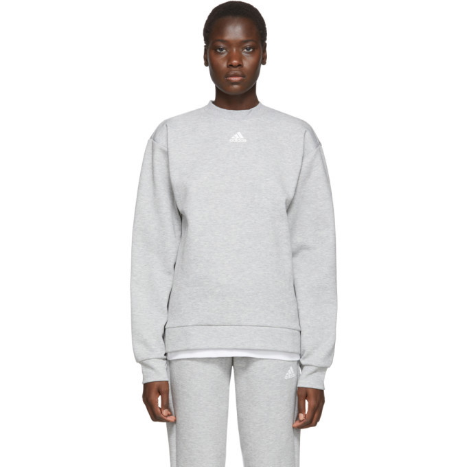 Photo: adidas Originals Grey Must Haves 3-Stripes Sweatshirt