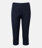 Gucci Web Stripe ribbed-knit jersey capri pants