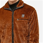 South2 West8 Men's Micro Fur Piping Jacket in Brown