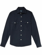 Drake's - Wool Shirt - Blue