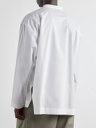 Studio Nicholson - Grandad-Collar Cotton-Poplin Shirt - White