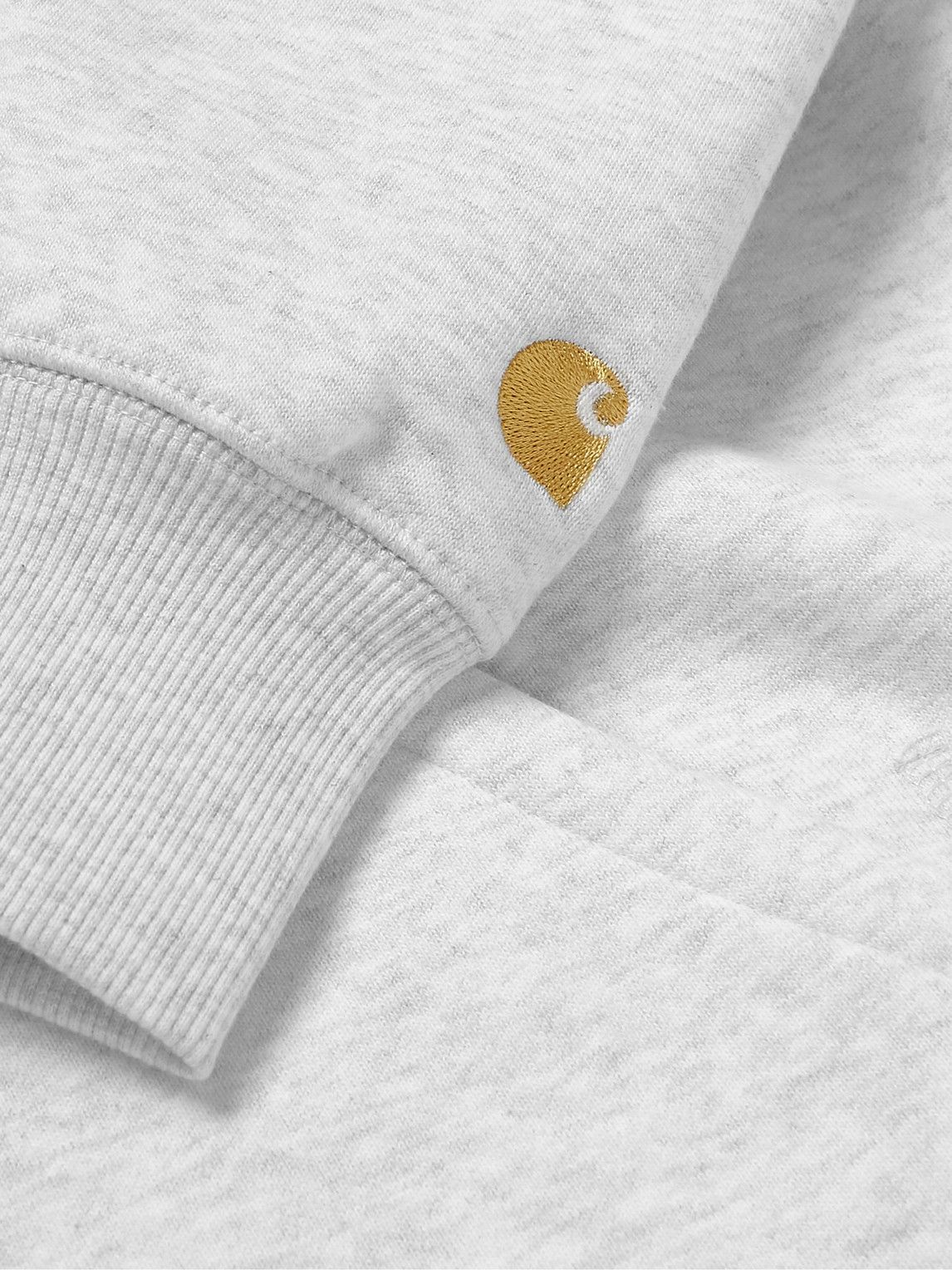 Carhartt WIP - Chase Logo-Embroidered Cotton-Blend Jersey Zip-Up Hoodie ...