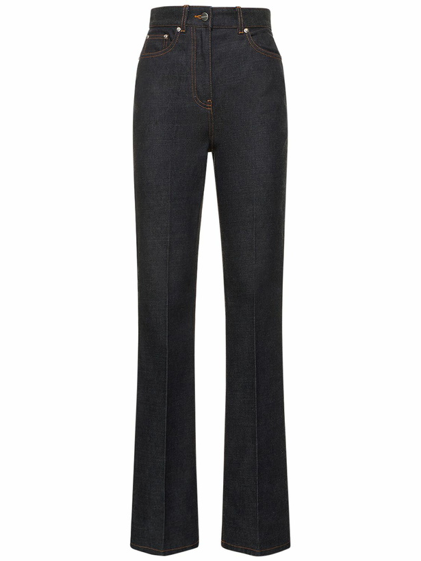 Photo: FERRAGAMO - High Rise Denim Straight Jeans