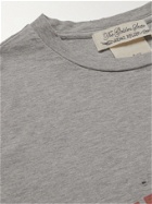 REMI RELIEF - Printed Distressed Cotton-Jersey T-Shirt - Gray