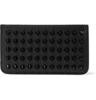 Christian Louboutin - Studded Full-Grain Leather Cardholder - Black