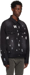 We11done Black Random Trucker Jacket