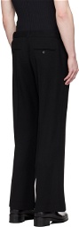 Recto Black Groove Trousers