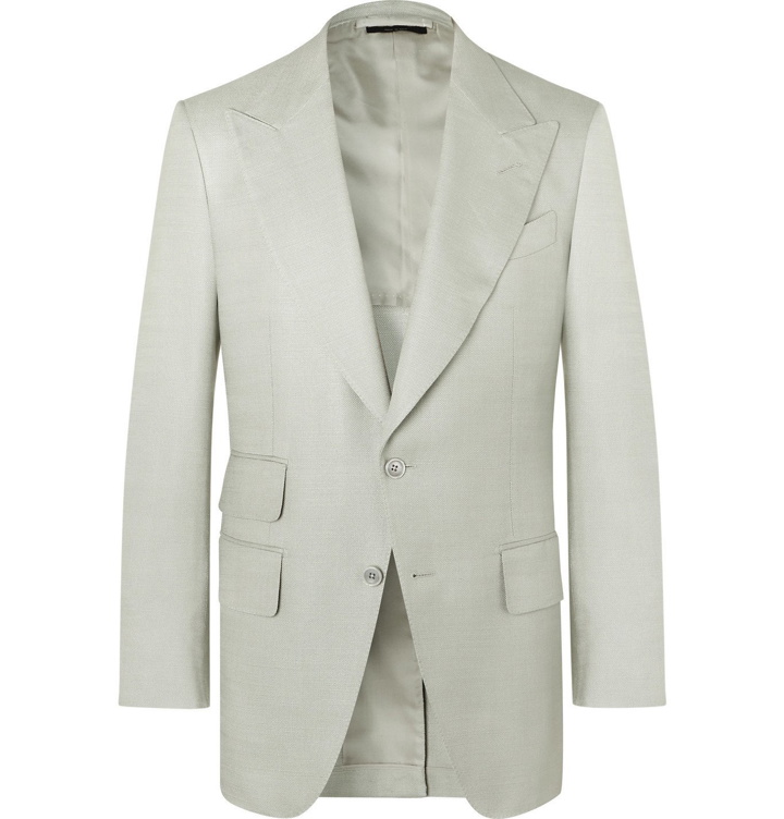 Photo: TOM FORD - Atticus Slim-Fit Silk Suit Jacket - Gray