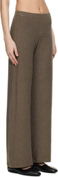 LESET Brown Lauren Wide Leg Lounge Pants