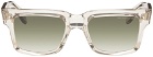Cutler and Gross Beige 1403 Square Sunglasses
