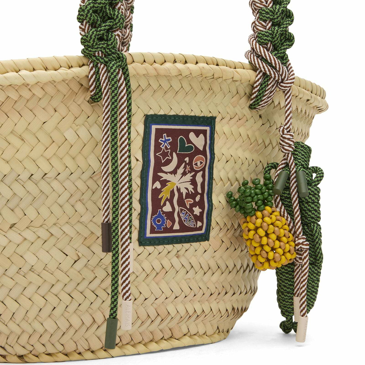 ALÉMAIS Women's Macrame Midi Basket in Blonde 