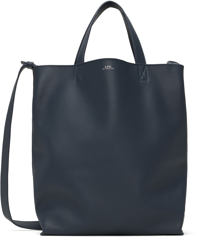 Photo: A.P.C. Navy Maiko Medium Shopping Tote