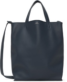 A.P.C. Navy Maiko Medium Shopping Tote