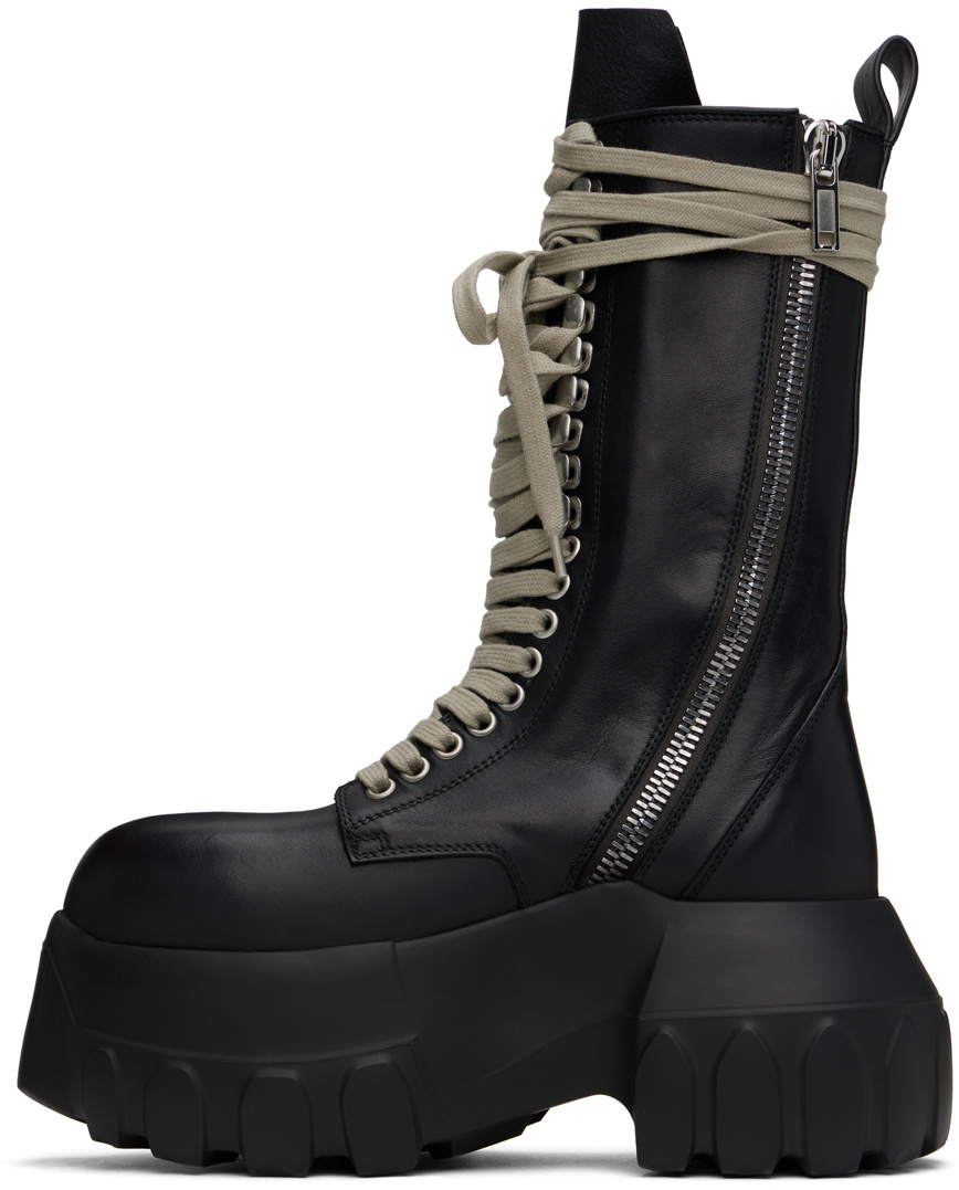 Rick Owens Black Porterville Army Mega Tractor Boots Rick Owens