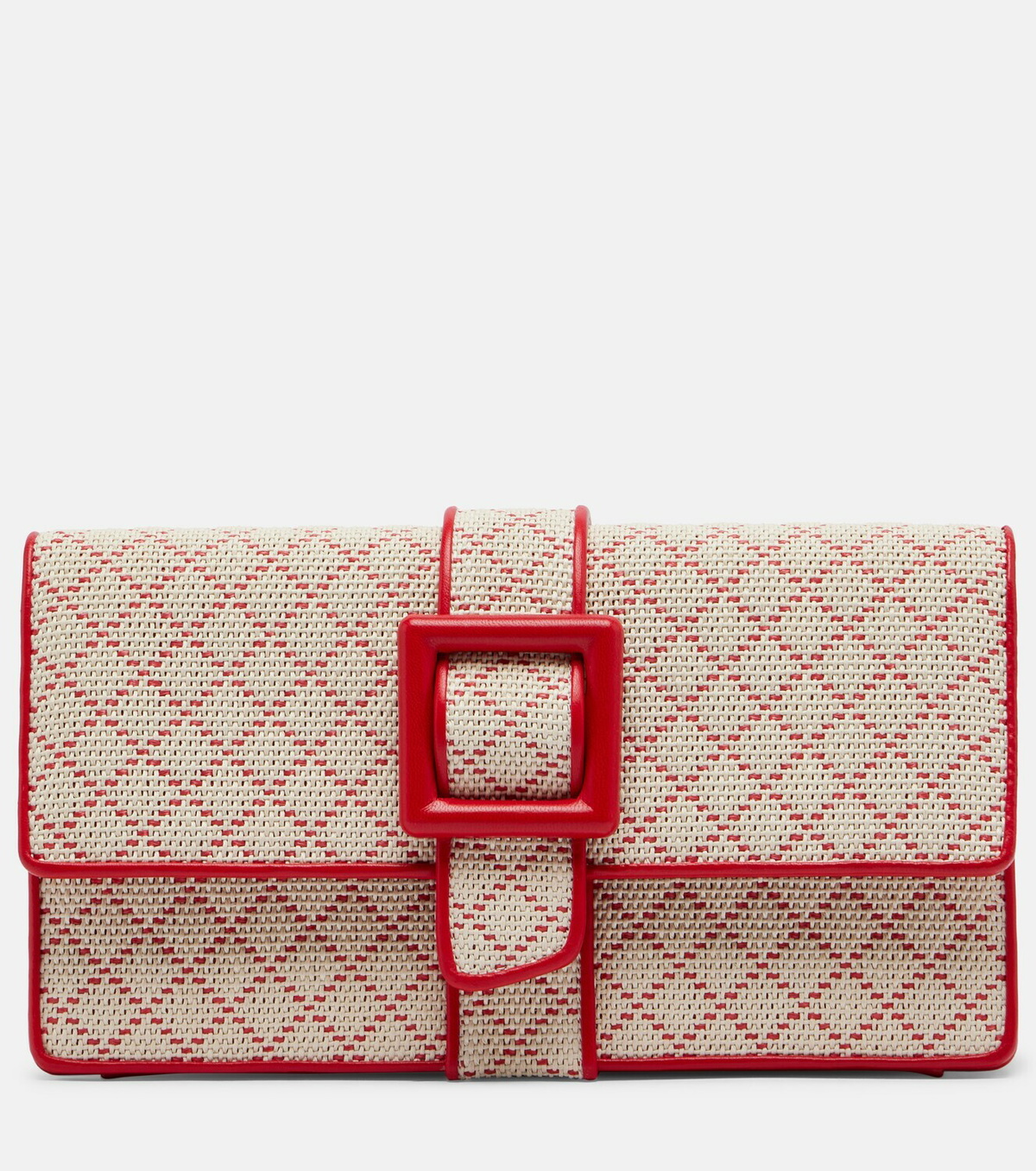 Manolo Blahnik Maycap raffia-effect clutch