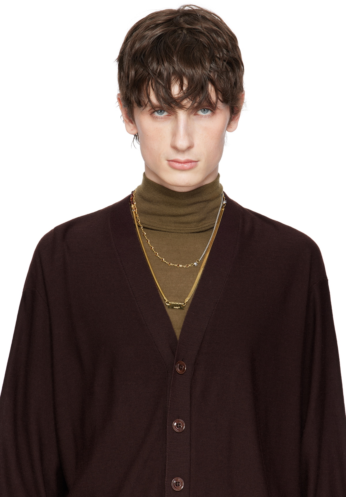 IN GOLD WE TRUST PARIS Gold & Silver Multiraw Necklace