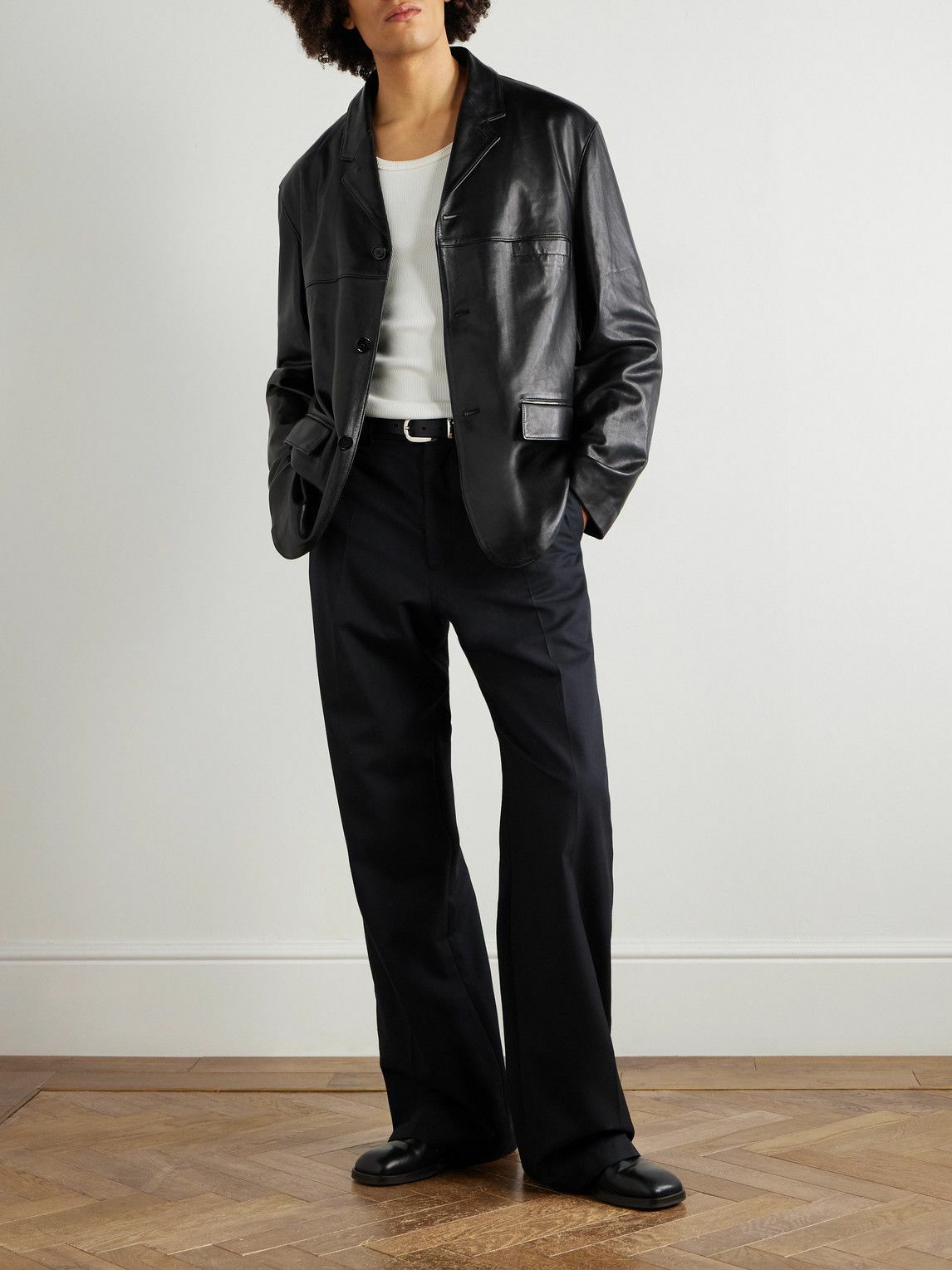 LEMAIRE - Leather Jacket - Black Lemaire