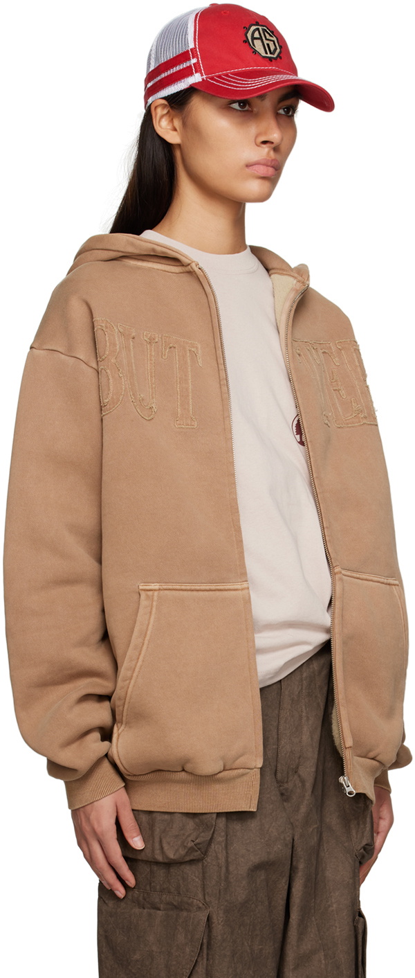 Butter Goods Beige Fabric Appliqué Hoodie