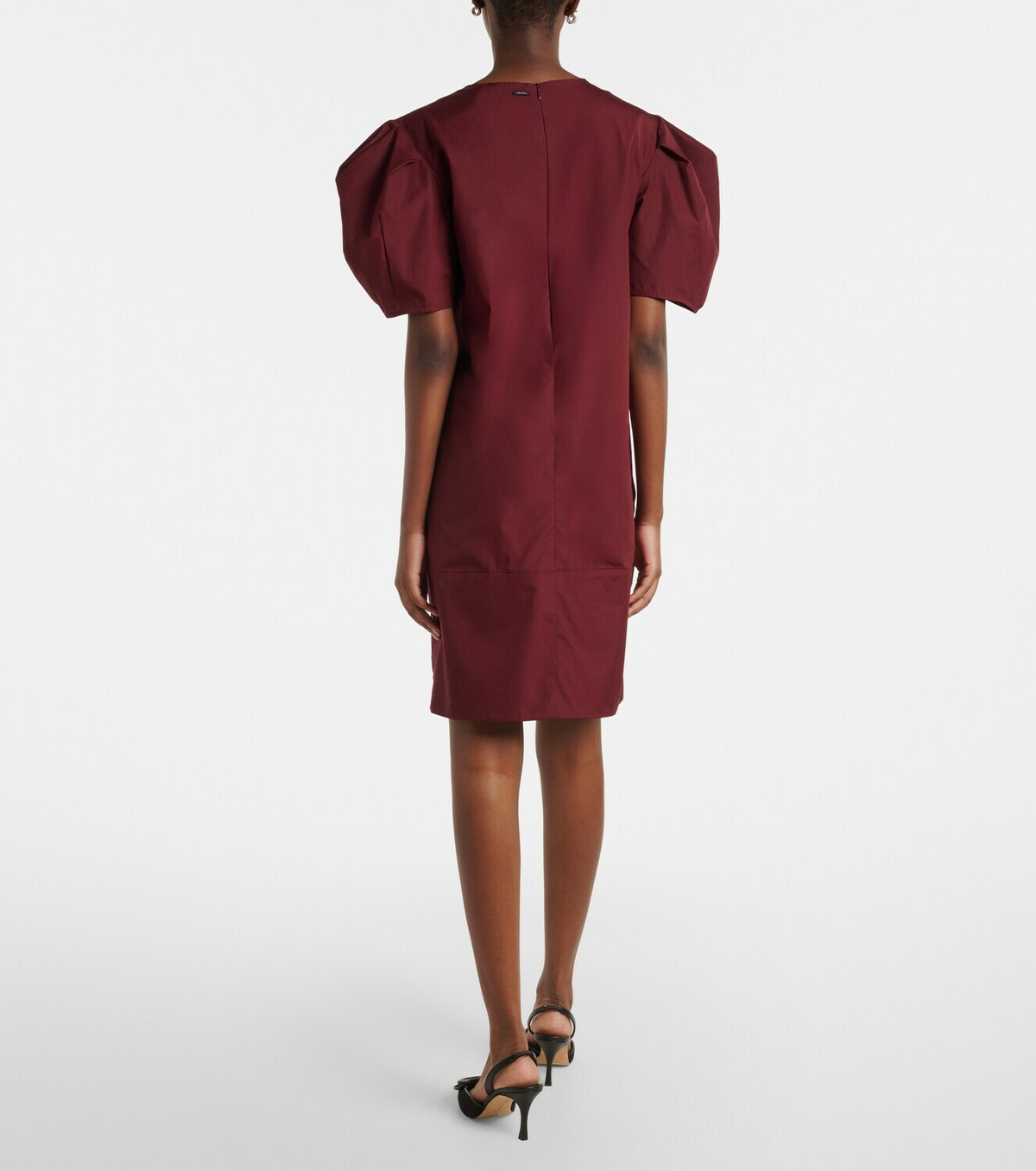'S Max Mara Puff-sleeve cotton poplin minidress